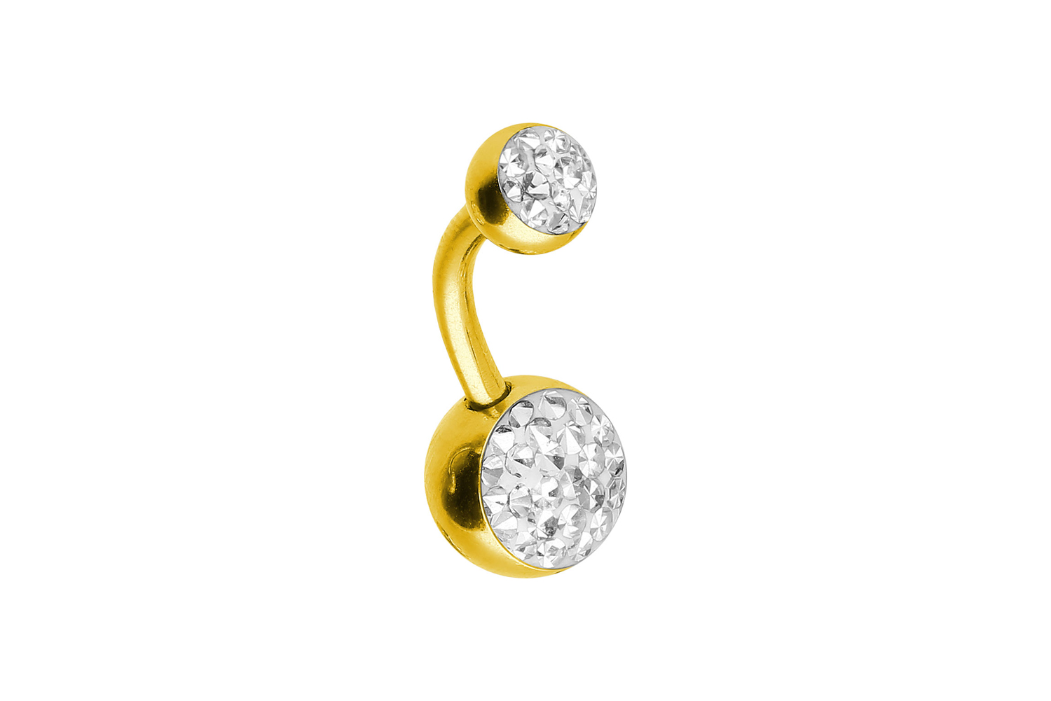 Chirurgenstahl Bananabell Piercing MULTIKRISTALLE
